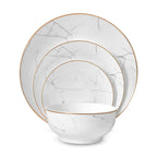 Carrara Marble Dinnerware Set - 16 Piece Set