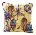 DaDa Bedding Set of 4 Pieces - Autumn Harvest Halloween & Christmas Ornaments Holiday Tapestry Throw Pillow Covers Bundle Pack - 16" x 16"
