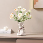 Resin Vase for Living Room and Dining Table, Flower Arrangement Decorative Piece with Elegant Style