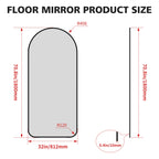 71"×32" Big Full Body Mirror for Bedroom Oversized Floor Mirror Large Standing Mirror Living Room Dressing Mirror Leaning Agains
