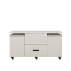 Modern lift coffee table, living room with 4 chairs, expandable 1 hidden storage space+2 drawers, folding dining table