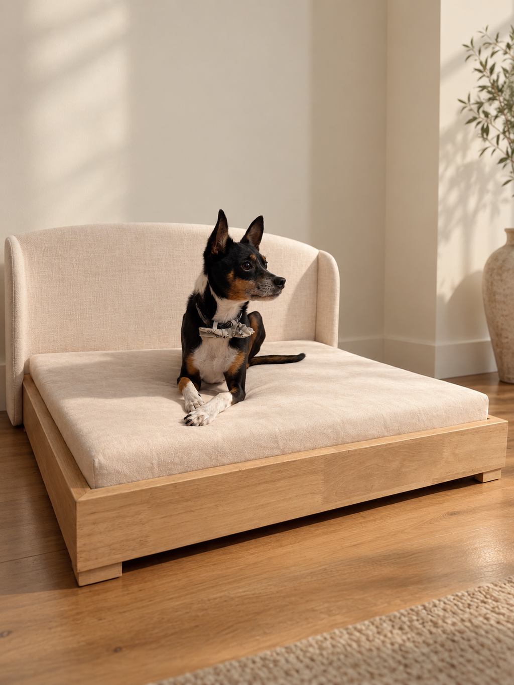 The Haven — Luxury Handcrafted Dog Bed | Solid Wood, Orthopedic, Waterproof lined