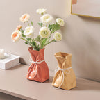 Resin Vase for Living Room and Dining Table, Flower Arrangement Decorative Piece with Elegant Style