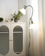 Calla Lily Floral Floor Lamp with Acrylic Petal Shades | Foot-Switch Light
