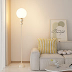 Modern Floor Lamp Metal Glass Standing Light for Living Room