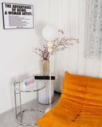 Modern Floor Lamp Metal Glass Standing Light for Living Room