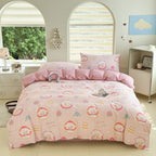 Cartoon Four-Piece Set Fresh Autumn and Winter Single Student Dormitory Bedding Sheet Three-Piece Set Single Quilt Cover