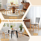 Foldable Dining Chair Set of 2 Armless Kitchen Chair with Padded Seat and Tilt Backrest