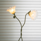 Calla Lily Floral Floor Lamp with Acrylic Petal Shades | Foot-Switch Light