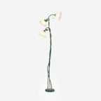 Calla Lily Floral Floor Lamp with Acrylic Petal Shades | Foot-Switch Light