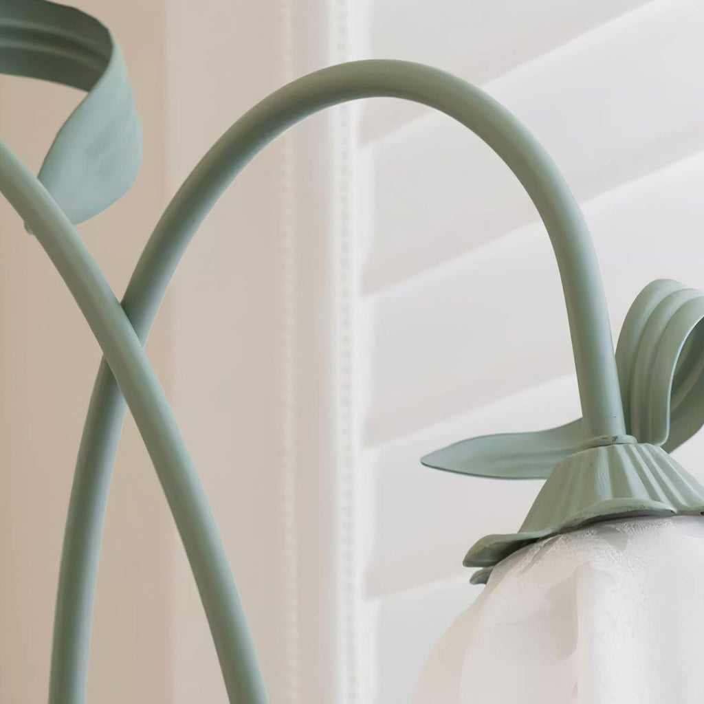Calla Lily Floral Floor Lamp with Acrylic Petal Shades | Foot-Switch Light
