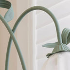 Calla Lily Floral Floor Lamp with Acrylic Petal Shades | Foot-Switch Light