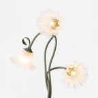 Calla Lily Floral Floor Lamp with Acrylic Petal Shades | Foot-Switch Light