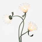 Calla Lily Floral Floor Lamp with Acrylic Petal Shades | Foot-Switch Light
