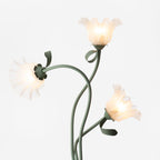 Calla Lily Floral Floor Lamp with Acrylic Petal Shades | Foot-Switch Light