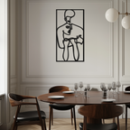 act Couple Line Art Metal Wall Decor Abstr– Modern Minimalist Love Artwork- KAF625