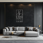 act Couple Line Art Metal Wall Decor Abstr– Modern Minimalist Love Artwork- KAF625