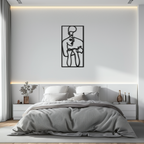 act Couple Line Art Metal Wall Decor Abstr– Modern Minimalist Love Artwork- KAF625