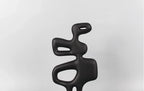 Modern Abstract Black Sculpture Statue for Contemporary Home Decor