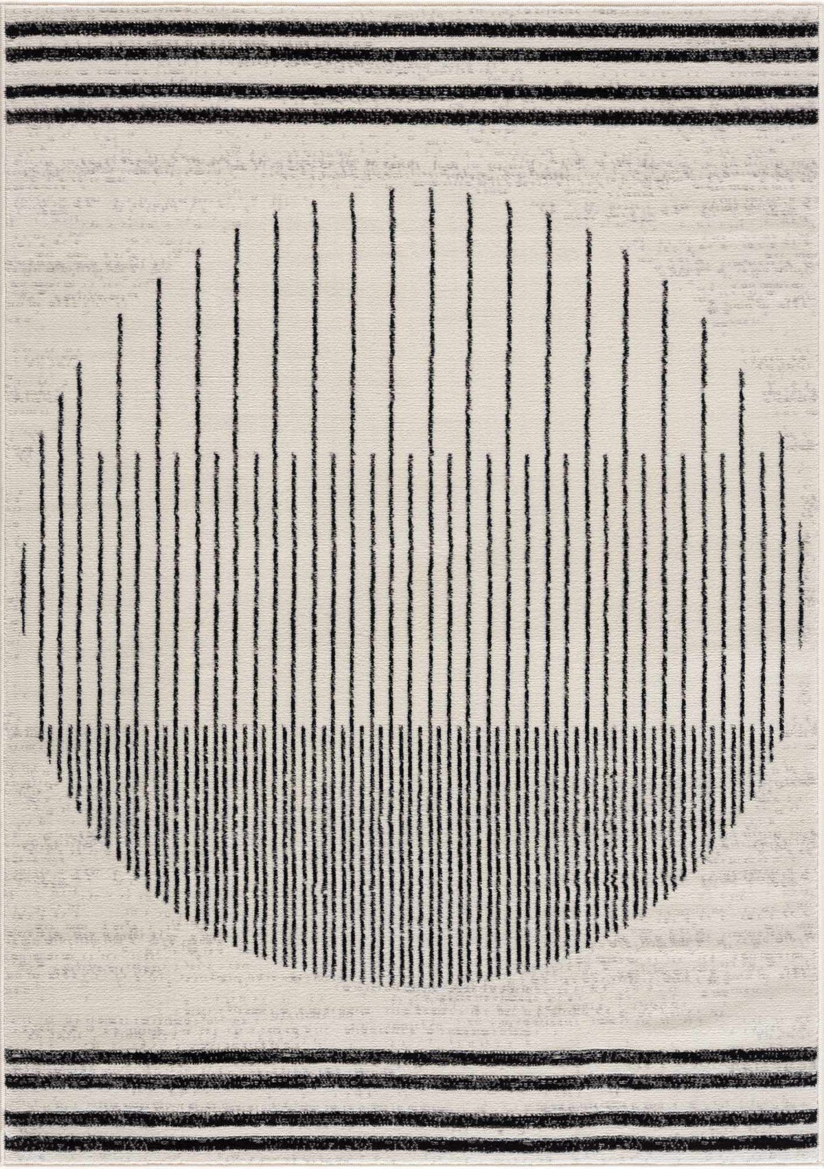 Angus Abstract Black and White Area Rug