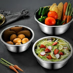 Scaled Mixing Bowl Stainless Steel Whisking Bowl For Knead Dough Salad Cooking Baking Container Kitchen Supplies