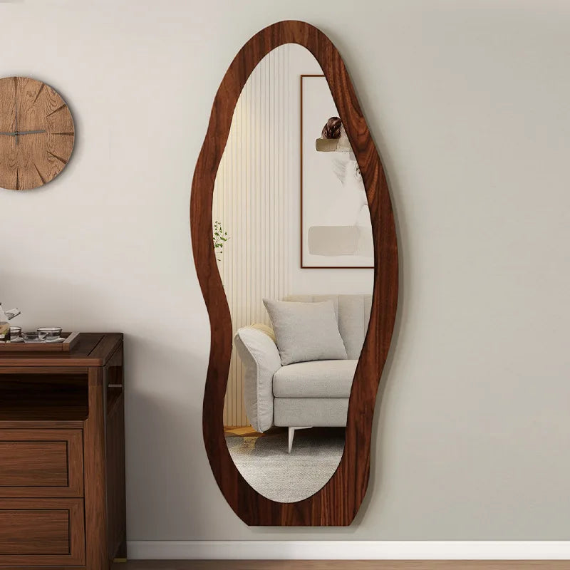 Full body mirror Internet celebrity special-shaped mirror home floor mirror bedroom wall-mounted dressing mirror fitting mirror