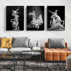 Nordic Simple Wall Art Black Ancient Greek Gods Sculpture David Statue Canvas Print Poster Home Living Room Bedroom Decoration