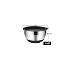 1/6PCS Silicone Bottom Thickened with Lid Cooking Basin Stainless Steel Egg Beating Basin Salad Mixing Basin Kitchen Baking