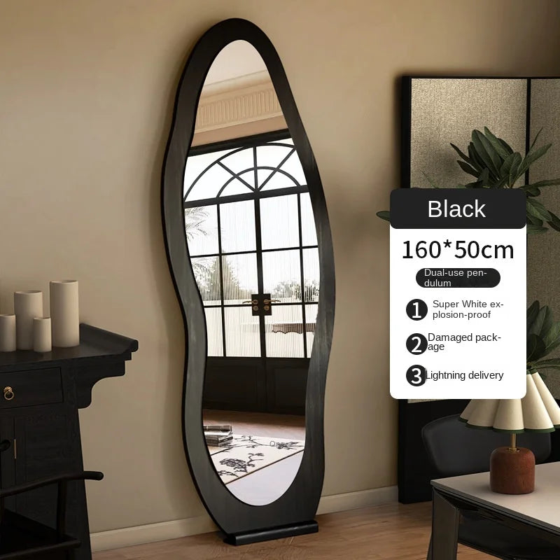 Full body mirror Internet celebrity special-shaped mirror home floor mirror bedroom wall-mounted dressing mirror fitting mirror