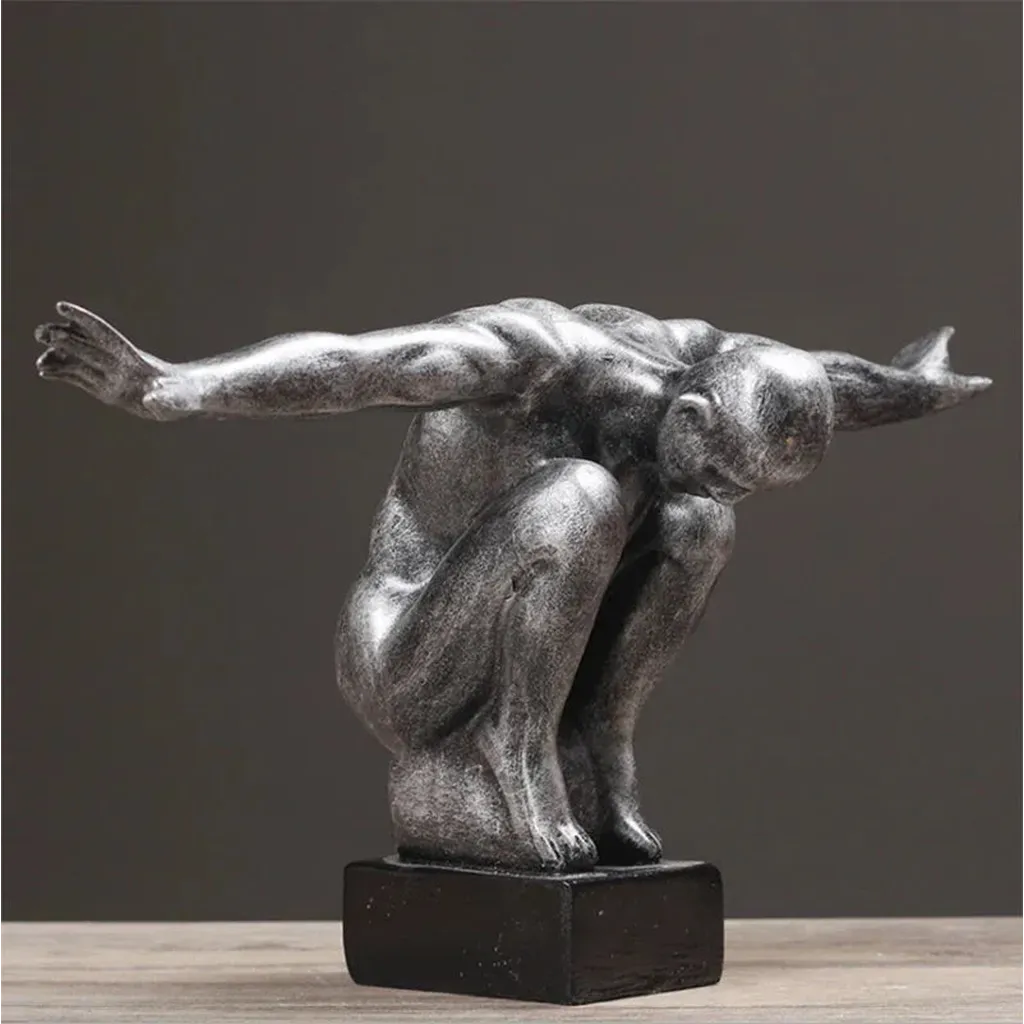 Abstract Thinker Statue Sculpture Modern Home Decor