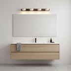 Travertine Stone Wall Sconce with Dimmable LED | Natural Wood Accent for Warm Ambient Glow