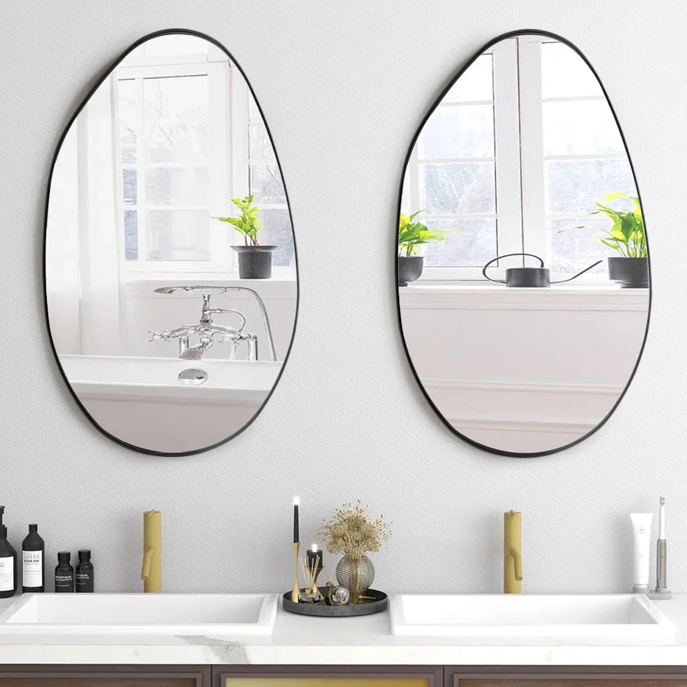 Wall Mirror - Asymmetrical Black 53x90cm