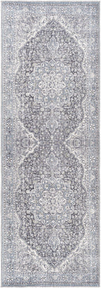Tavas Blue Medallion Washable Rug
