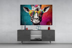 Color Block Giraffe Mirror Shades Glass Wall Art