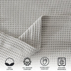 100% Cotton Waffle Weave Blanket - Mikala Collection