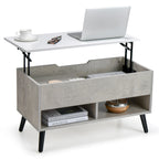 31.5 Inch Lift-Top Coffee Table with Hidden Storage and 2 Open Shelves
