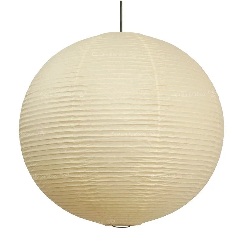 White Rice Paper Lantern Pendant Light with Even Ambient Glow | Japandi Ceiling Lamp