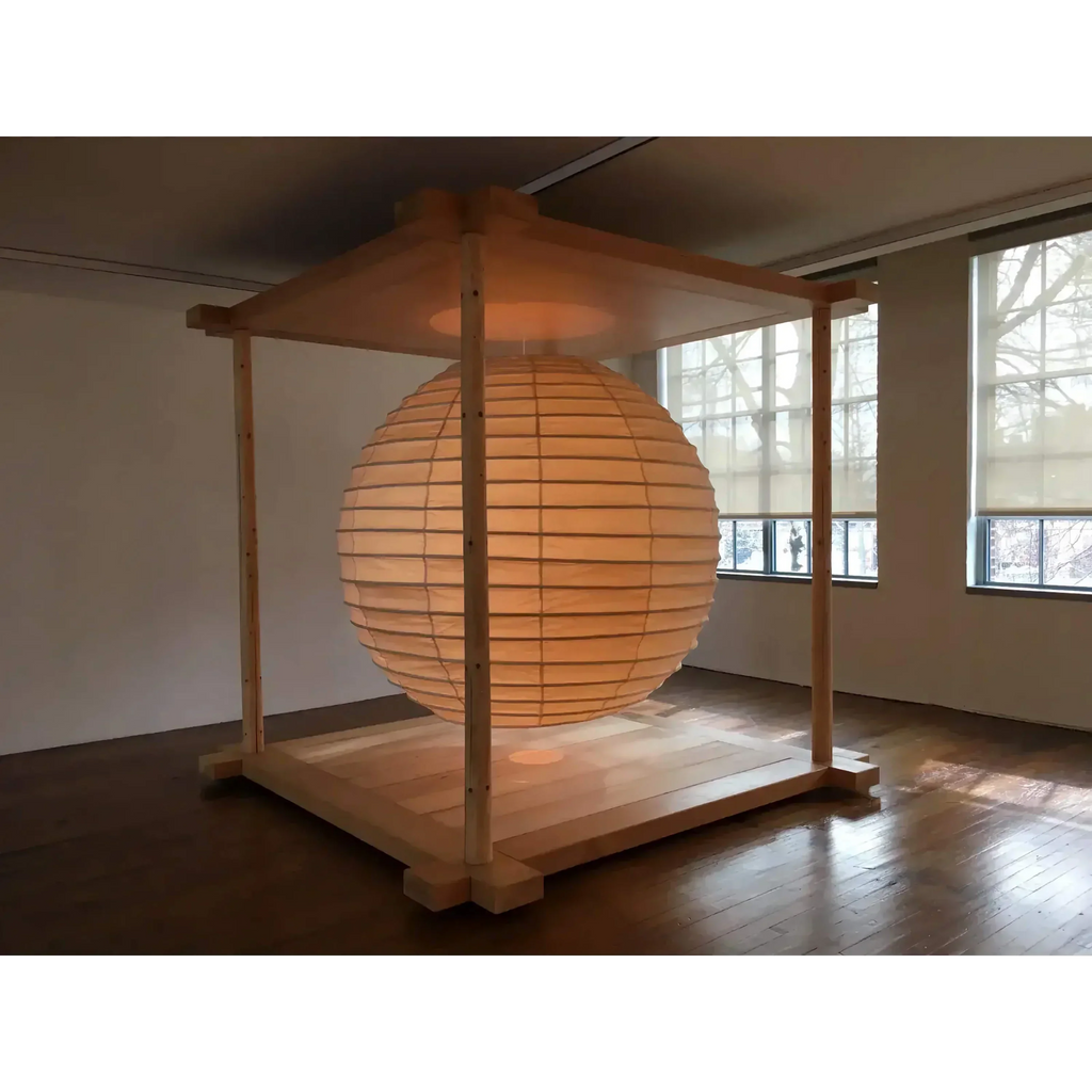 White Rice Paper Lantern Pendant Light with Even Ambient Glow | Japandi Ceiling Lamp