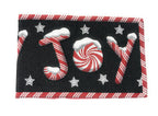 DaDa Bedding Peppermint Joy Red Black Holiday Tapestry Dining Table Runner (12904)